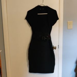 Black stretch fitted dress